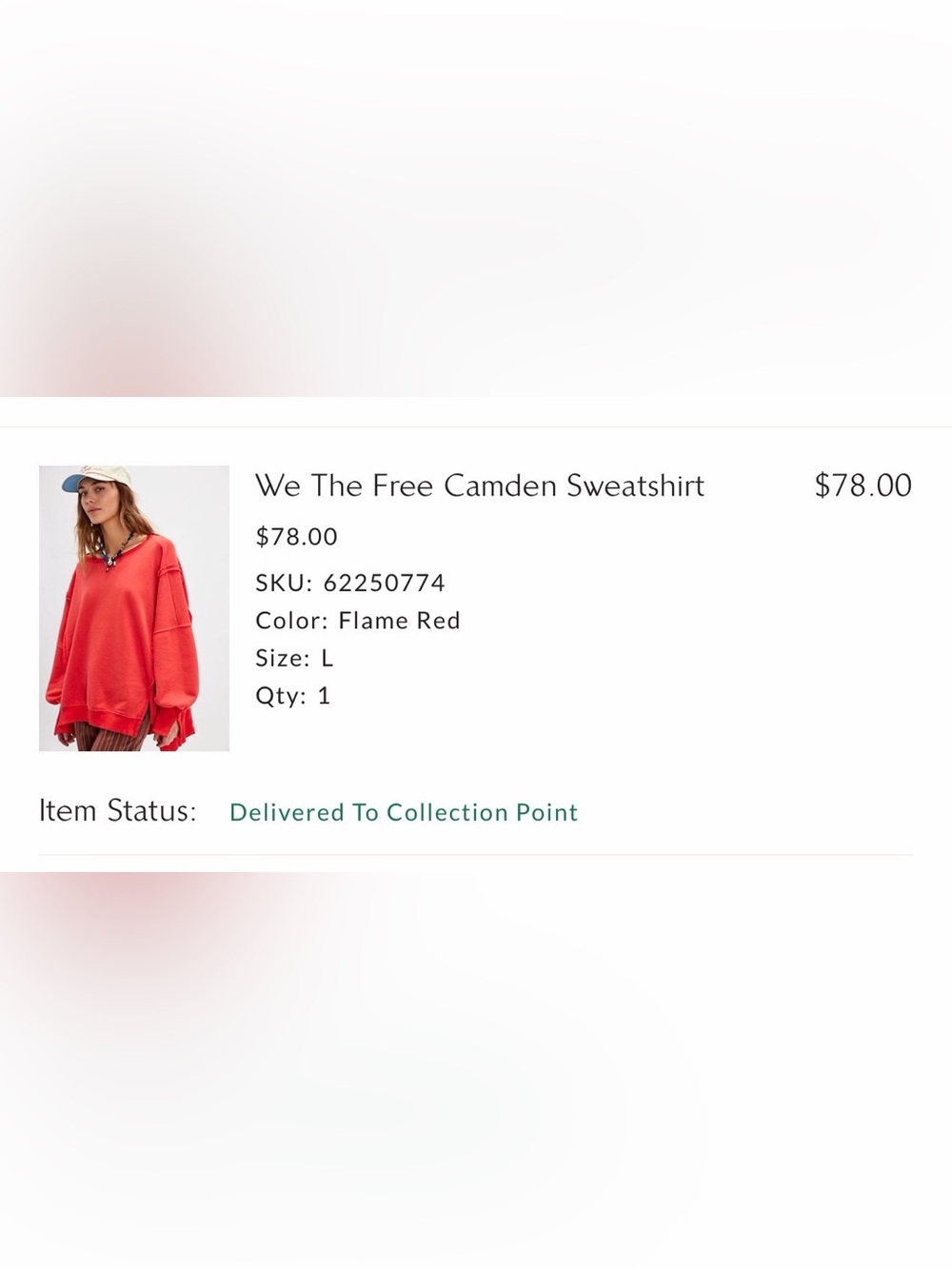 We The Free Crewneck Sweatshirt - Bright Red - Picture 5 of 5